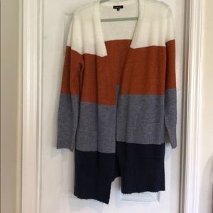 Long Striped Cardigan